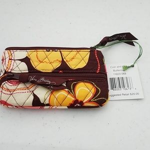 NWT Vera Bradley Coin & Key in Buttercup pattern